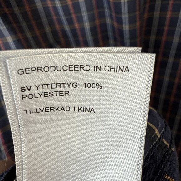 Untuckit Valencay Shirt Men XL Long Sleeve Blue Geometric Wrinkle Free Polyester - Picture 10 of 11